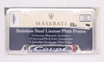 Maserati Polished License Plate Frame PN 2018106