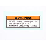 Suzuki Carrier Label PN 68391-19B00