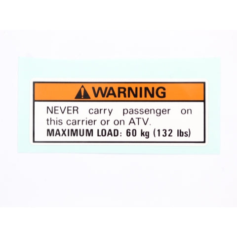 Suzuki Carrier Label PN 68391-19B00