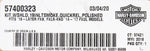 Harley-Davidson KIT,WSHLD,19INLTSMOKE,QUICKREL PN 57400323