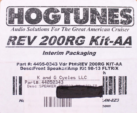 Hogtunes Speaker & Amp Kit, Front Part Number - 44050343