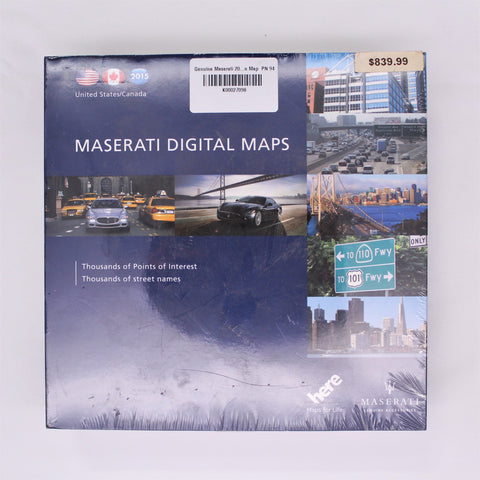 Maserati 2015 Navigation Map  Part Number - 940000472