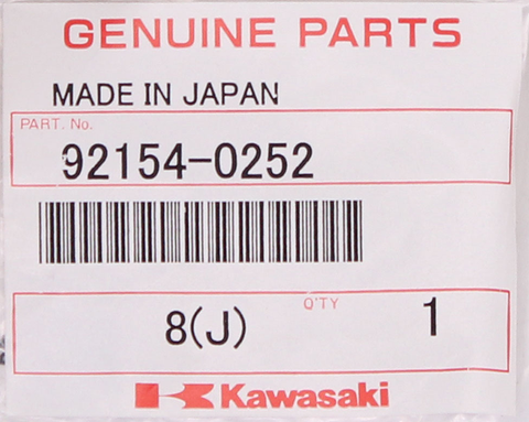 Genuine Kawasaki Socket Bolt Part Number - 92154-0252
