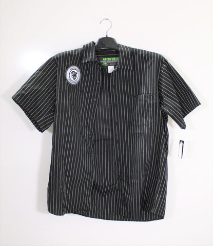 Arctic Cat Cathead Black Striped Shop Shirt - Size LG Part Number - 5239-234