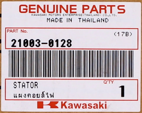 Genuine Kawasaki Stator Part Number - 21003-0128