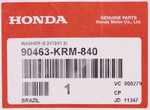 Genuine Honda Washer (6.2x12x1) PN 90463-KRM-840