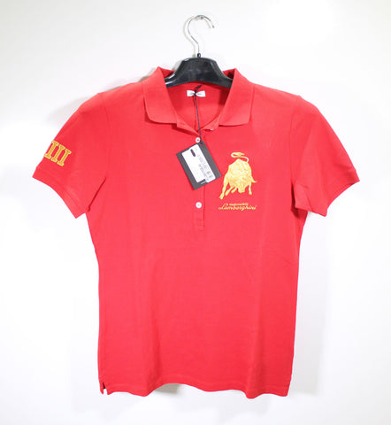 Lamborghini Red/Gold Bull Polo Women's Size X-Large PN 9011259CCR052EL4XX