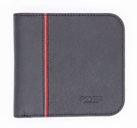 Jaguar Leather Type F Wallet (Black W/Red Stripe) PN JSLGTRXFTW