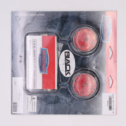 Kuryakyn LED Turn Signal, Rear Black Bezel/Red Lens PN 5459