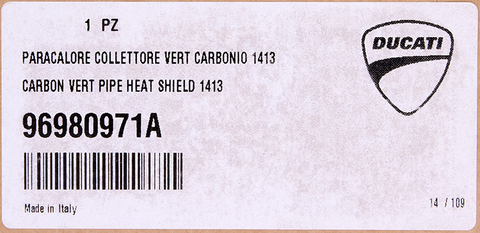 Genuine Ducati Heat Protection Guard Part Number - 96980971A