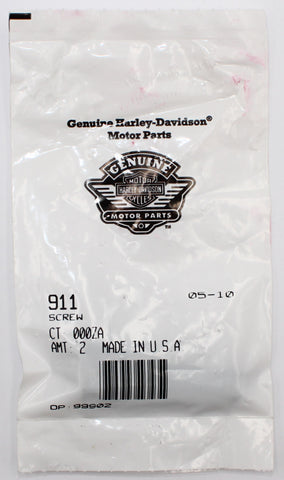 Genuine Harley-Davidson Phillips Head Screw, Black Part Number - 911