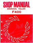 Honda Tiller F400 Shop Manual Part Number - 6172301