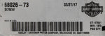 Genuine Harley-Davidson Tail Lamp Lens Screw Part Number - 68026-73 (Pack of 2)