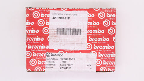 Brembo for Lamborghini Rear Brake Pad Part Number - 420698451F