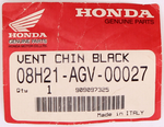 Genuine Honda Black Chin Vent Part Number - 08H21-AGV-00027