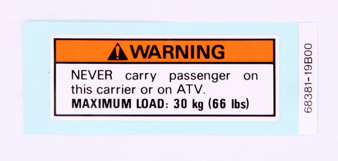 Suzuki LABEL,FRONT CAR PN 68381-19B00