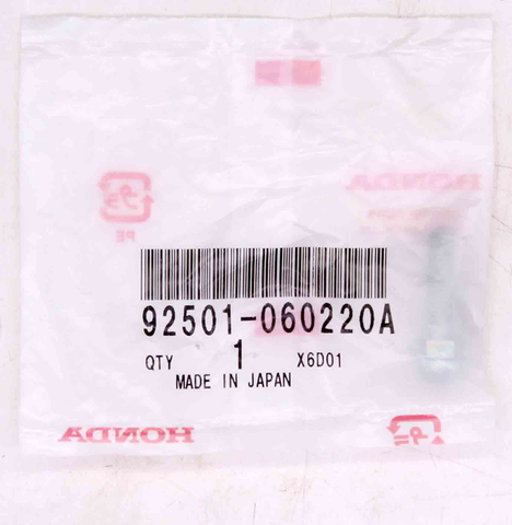 Genuine Honda Bolt Part Number - 92501-060220A