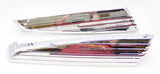 Kuryakyn Chrome Red LED Lighted Saddlebag Extensions for Harley 14-19 PN 7292