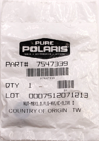 Polaris 7547339 Flange Nylock Nut 2006-19 Outlaw Scrambler RZR Ranger 1000 900