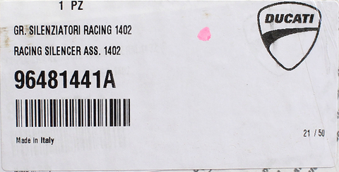 Genuine Ducati Racing Silencer Assembly Part Number - 96481441A
