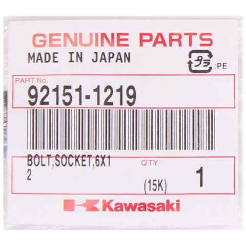 Genuine Kawasaki Bolt PN 92151-1219