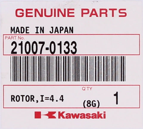 Genuine Kawasaki Rotor I4.4 Part Number - 21007-0133