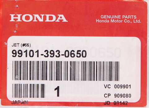 Genuine Honda Primary Jet PN 99101-393-0650