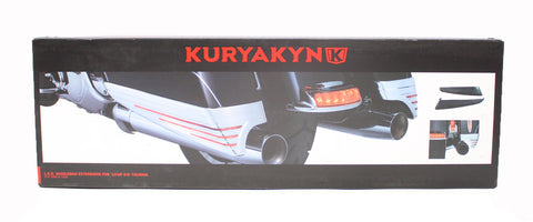Kuryakyn Chrome Red LED Lighted Saddlebag Extensions for Harley 14-19 PN 7292