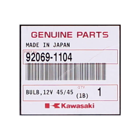 Genuine Kawasaki Bulb, 12V 45/45W, H4 PN 92069-1104