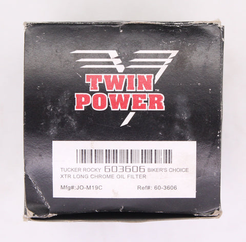 Twin Power Long Chrome Oil Filter PN 60-3606