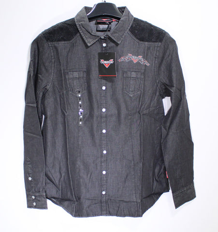 Victory Motorcycles Women's Chambray Shirt - Size M PN 286439703