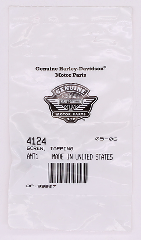 Genuine Harley-Davidson Tapping Screw Part Number - 4124