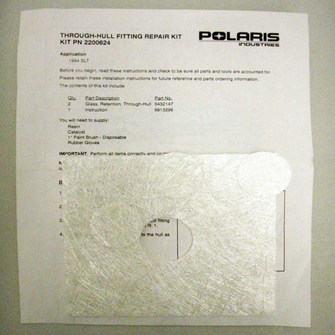 Genuine Polaris Through Hull Fitting Repair Kit Part Number - 2200624