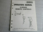 Honda Marine S-Series Remote Controls Operator's Manual Part Number - POP52650