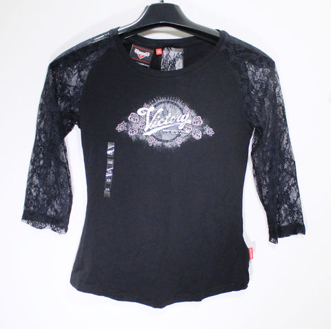 Victory Motorcycles Women's 3/4 Sleeve Shirt - Size XS PN 286518801