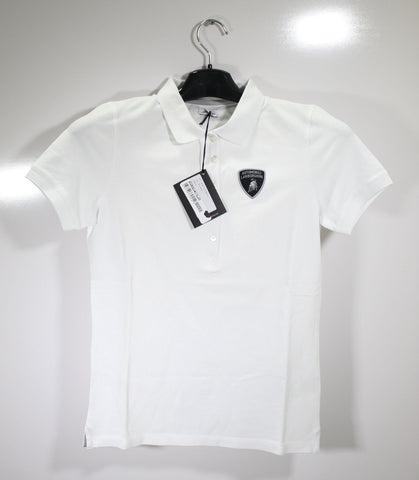 Lamborghini White Uniform Shield Polo Womens Size Medium PN LA9010656CCW017EL2XX