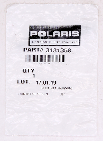Genuine Polaris Jet Needle Part Number - 3131358