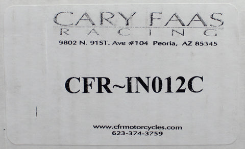 Cary Faas Racing Exhaust Part Number - CFR-IN012C