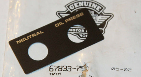 Neutral Oil Pressure Trim Part Number - 67833-75 For Harley-Davidson