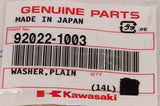 Genuine Kawasaki Plain Washer (Gold) Part Number - 92022-1003