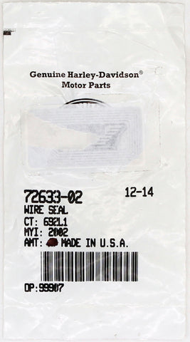 Genuine Harley-Davidson Wire Seal Part Number - 72633-02