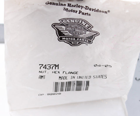 Genuine Harley-Davidson Nut, Hex Flange PN 7437M (Pack of 2)
