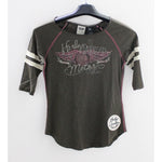 Harley-Davidson Stripe Raglan Sleeve Tee XS Part Number - 96072-17Vw/002S