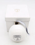Lamborghini White/Silver Glass Christmas Bauble PN 9010434GGW080000XX