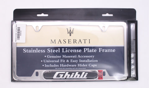 Maserati for Ghibli Polished License Plate Frame PN 2018297