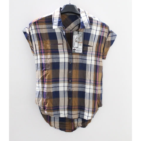 Harley-Davidson Rayon Short Sleeve Plaid Woven Shirt Size XS 96175-18VW/002S