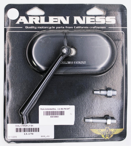 Arlen Ness Mirror Oval Lh Blk Part Number - 6401332