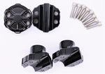 LA CHOPPERS LA-F510-00B RISERS FUSION 1" F/1" BLACK PN 0602-0744