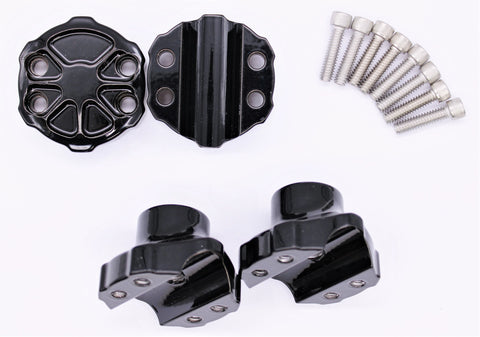 LA CHOPPERS LA-F510-00B RISERS FUSION 1" F/1" BLACK PN 0602-0744