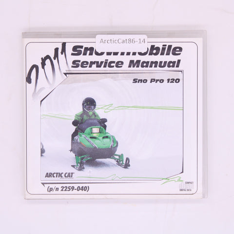 Arctic Cat Manual CD 2011 Sno Pro 120 Service Manual Part Number - 2259-040